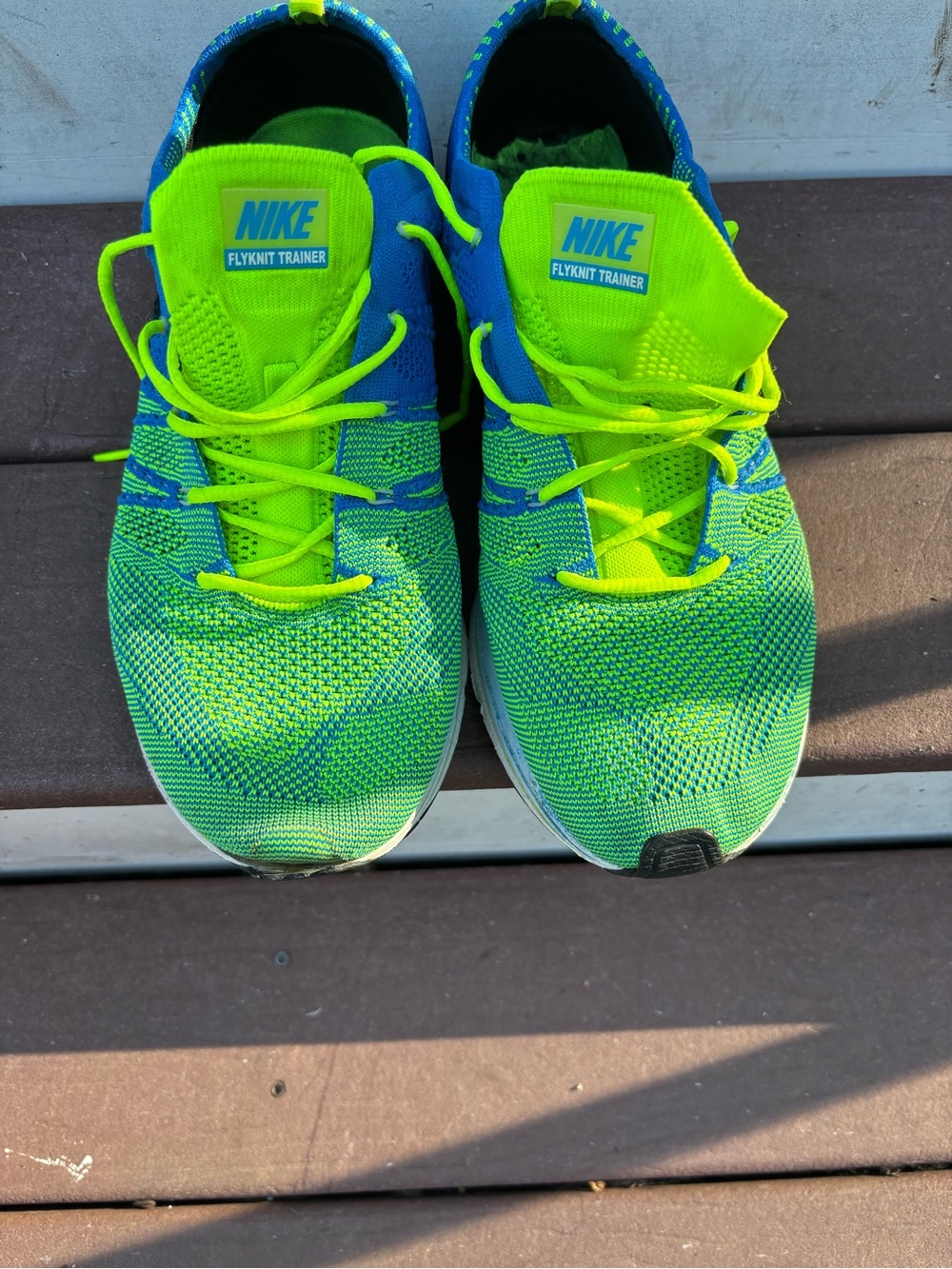 Nike  Flyknit Trainer - Neon Green & Blue